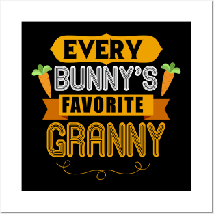 WOMEN'S EVERY BUNNYS FAVORITE GRANNY SHIRT CUTE EASTER GIFT Posters and Art